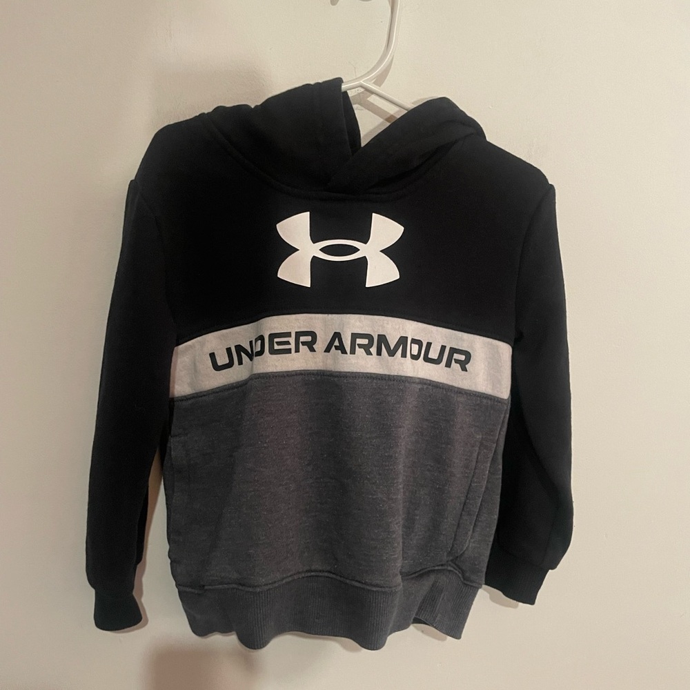 Under Armour Black and Gray‎ Kids Hoodie 3t